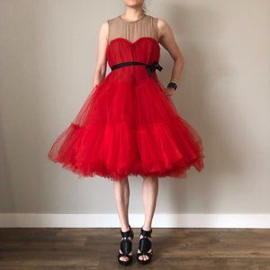 Lanvin for H&M Red Tulle Dress Size 4